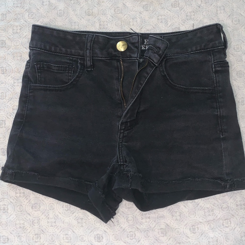Black aeo jean shorts